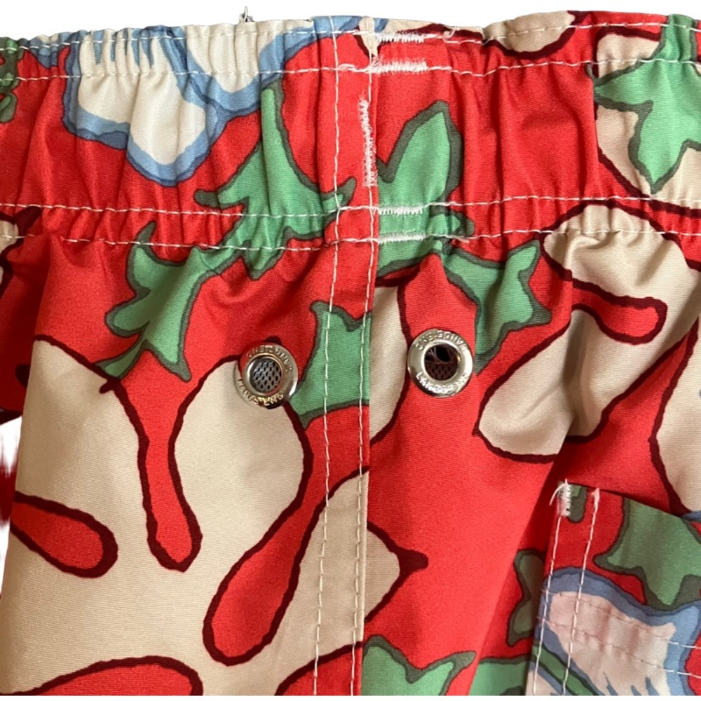 LANDS’ END Mens Tropical Swim Trunks SIZE Large 36-38 Pockets Lined Beach NEW - Picture 5 of 8